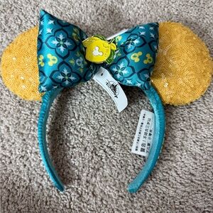 Disney Teal and Yellow Minnie Mouse Ears Headband